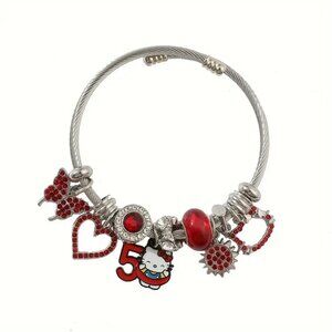 Hello Kitty 50th Anniversary Charm Bracelet Red